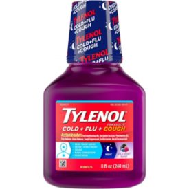 Tylenol Night Cold+Flu Wild Berry Burst 8oz